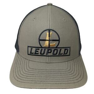 Leupold Trucker Hat Green Black Gold One Size Snapback Mesh Logo Adjustable Cap